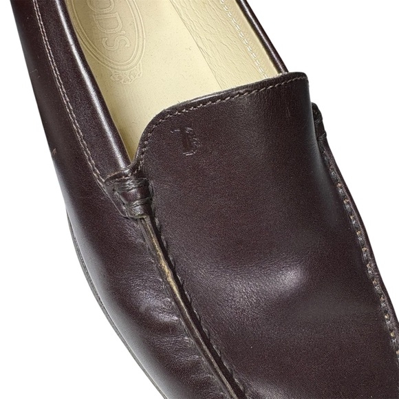 Tod’s Brown Leather Driving Loafers Gommino Women’s EU 39 US 9 - Picture 4 of 16